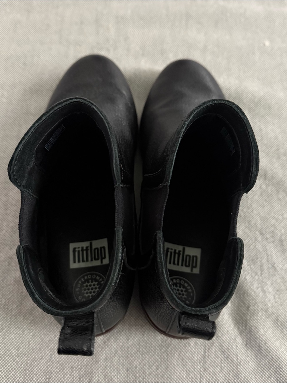 FitFlop Women's Black Leather Chelsea Ankle Boots - Picture 8 of 10